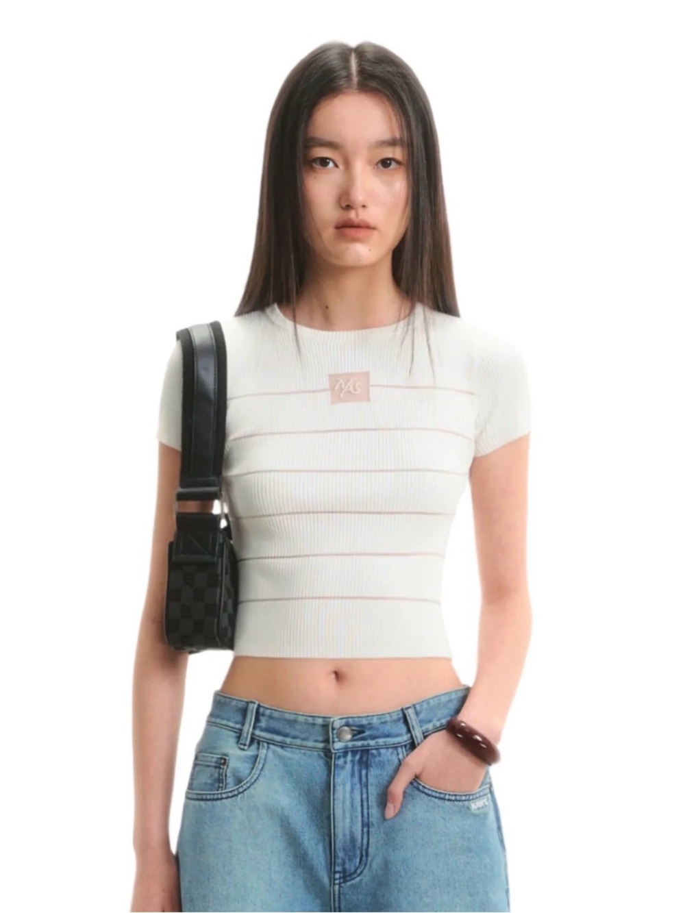 NAWS (NOTAWEAR) WHITE 3-CARAT ICE-KNIT TEE